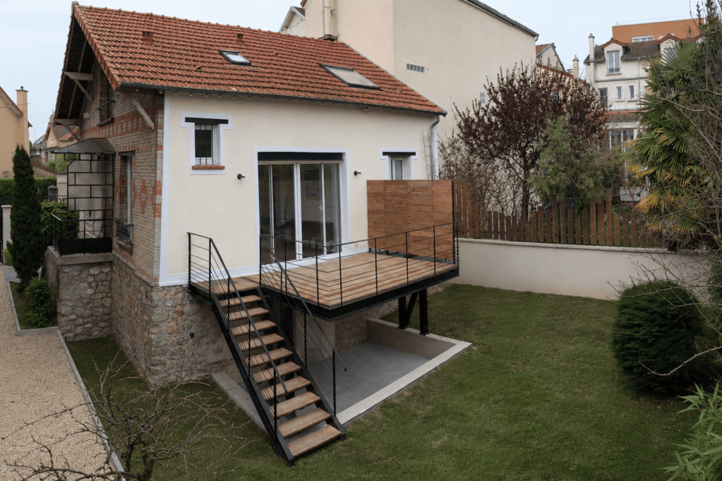Rénovation d’une maison avec création d’une terrasse et d’un accès au jardin – Chaville